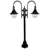 Globe Luxe Lighting Tavira Powder-Coated Die-Cast Aluminium 2-Light Lamp Post