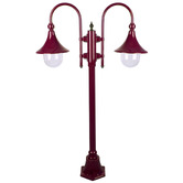 Globe Luxe Lighting Tavira Powder-Coated Die-Cast Aluminium 2-Light Lamp Post