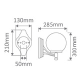 Globe Luxe Lighting Quinlan Powder-Coated Die-Cast Aluminium Outdoor Wall Light