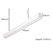 Globe Luxe Lighting Menari Aluminium Cool White LED Pendant Light