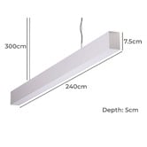 Globe Luxe Lighting Gaston Aluminium Cool White LED Pendant Light