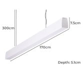 Globe Luxe Lighting Aspen Aluminium Cool White LED Pendant Light