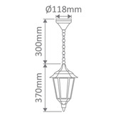 Globe Luxe Lighting Xavien Powder-Coated Die-Cast Aluminium Outdoor Pendant Light