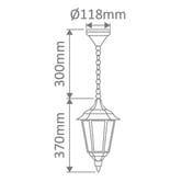 Globe Luxe Lighting Xavien Powder-Coated Die-Cast Aluminium Outdoor Pendant Light