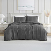 Ardor Charcoal Shiloh Jacquard Quilt Cover Set