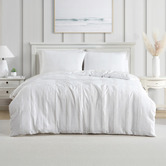 Ardor White Shiloh Jacquard Quilt Cover Set