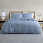 Ardor Blue Stripe Jaden Yarn-Dyed Jacquard Quilt Cover Set