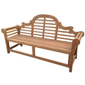 Cottage &amp; Castle Gianna Teak Wood Bench Seat