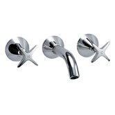 ECT Global Seastar Chrome Bath Wall Tap Set