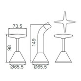 ECT Global Seastar Chrome Bath Wall Tap Set