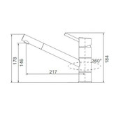 ECT Global Jamie Pin Handle Sink Mixer