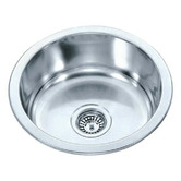 ECT Global Dante 440mm Single Stainless Steel Kitchen Sink