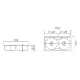 ECT Global Dante 890mm Double Stainless Steel Kitchen Sink