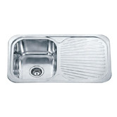 ECT Global Dante 760mm Single Stainless Steel Kitchen Sink with Drainer