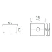 ECT Global Dante 430mm Single Stainless Steel Kitchen Sink