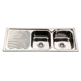 ECT Global Dante 1180mm Double Kitchen Sink with Drainer