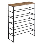 Yamazaki Tower 5 Tier Metal &amp; Wood Shoe Rack