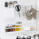 Yamazaki White Tower Self-Standing Kitchen Grid Panel
