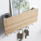 Yamazaki Beige Rin Magnetic Key Rack with Tray