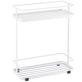 Yamazaki White Tosca Metal Bath Rack with Shelves