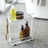 Yamazaki White Tosca Metal Bath Rack with Shelves