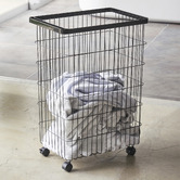 Yamazaki Tower Laundry Basket with Wheels