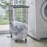 Yamazaki Tower Laundry Basket with Wheels