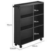 Yamazaki Blaire Steel Mobile Book Cart