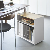 Yamazaki White &amp; Oak Tower Kitchen Trolley