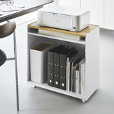 Yamazaki White &amp; Oak Tower Kitchen Trolley