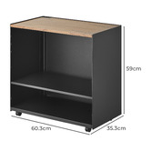 Yamazaki Black &amp; Walnut Tower Kitchen Trolley