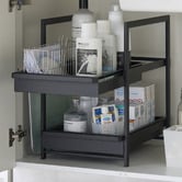 Yamazaki Tower 2 Tier Slide-Out Under Sink Organiser