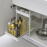 Yamazaki Tower 2 Tier Slide-Out Under Sink Organiser