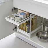 Yamazaki Tower 2 Tier Slide-Out Under Sink Organiser