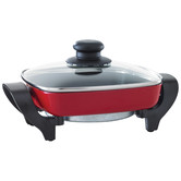 Maxim Red &amp; Black 20cm Aluminium Electric Fry Pan