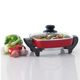 Maxim Red &amp; Black 20cm Aluminium Electric Fry Pan