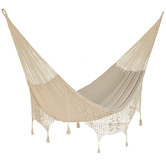 Leyla &amp; Sol Cotton Mexican Hammock with Fringe