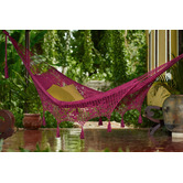 Leyla &amp; Sol Cotton Mexican Hammock with Fringe