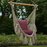 Leyla &amp; Sol Carlos Hand-Woven Cotton Mexican Chair Hammock