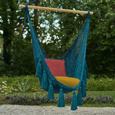 Leyla &amp; Sol Carlos Hand-Woven Cotton Mexican Chair Hammock
