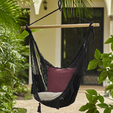 Leyla &amp; Sol Luis Hand-Woven Cotton Mexican Chair Hammock