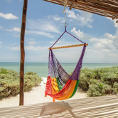 Leyla &amp; Sol Luciana Hand-Woven Cotton Mexican Chair Hammock