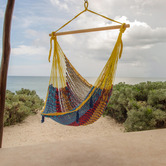 Leyla &amp; Sol Mariana Hand-Woven Cotton Mexican Chair Hammock