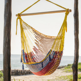 Leyla &amp; Sol Mariana Hand-Woven Cotton Mexican Chair Hammock