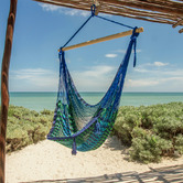 Leyla &amp; Sol Gabriela Hand-Woven Cotton Mexican Chair Hammock