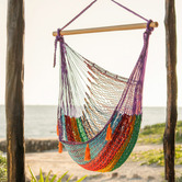 Leyla &amp; Sol Isidoro Hand-Woven Cotton Mexican Chair Hammock