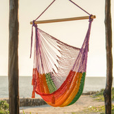 Leyla &amp; Sol Luciana Hand-Woven Cotton Mexican Chair Hammock