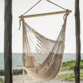 Leyla &amp; Sol Javier Hand-Woven Cotton Mexican Chair Hammock