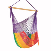 Leyla &amp; Sol Luciana Hand-Woven Cotton Mexican Chair Hammock
