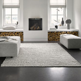 Brink &amp; Campman Grey &amp; Off-White Tumble Hand-Woven Pure New Wool Rug